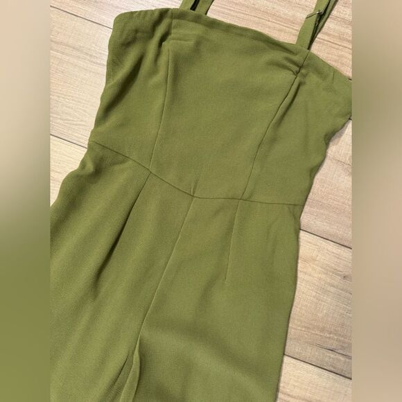 Women's Wide Leg Tube Jumpsuit Wild Fable Green S small Wedding Special NWT - Picture 6 of 7